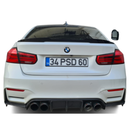 BMW 3 Serisi F30-F80 M4 Style (2012-2018) PİANO BLACK Spoiler (Plastik)
